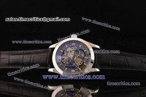 Jaeger-LeCoultre TriJL088 Master Blacken Plated Skeleton Black Dial Steel Watch