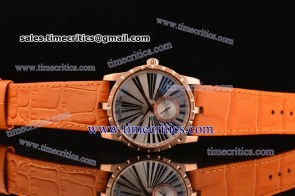Roger Dubuis TriRD065 Excalibur 36 Sliver Dial Rose Gold Watch