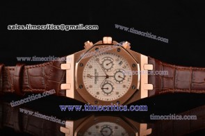 Audemars Piguet TriAP88028 Royal Oak Chrono White Dial Rose Gold Watch