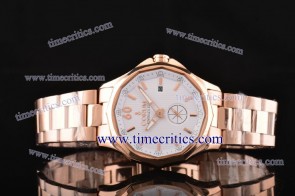 Corum TriCOR081 Admiral's Cup White Dial Rose Gold Watch
