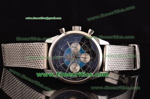 Breitling TriBRL565 Transocean Blue Dial Steel Watch