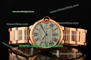 Cartier TriCAR380 Ballon Bleu De Large White Dial Rose Gold Watch