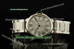 Cartier TriCAR381 Ballon Bleu De Large White Dial Steel Watch