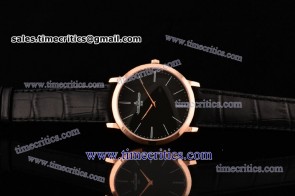 Jaeger-LeCoultre TriJL116 Master Ultra Thin Jubilee Black Dial Rose Gold Watch