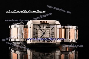 Cartier TriCAR360 Tank Anglaise White Dial Two Tone Watch