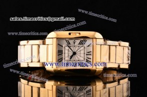 Cartier TriCAR361 Tank Anglaise Black Markers Yellow Gold Watch