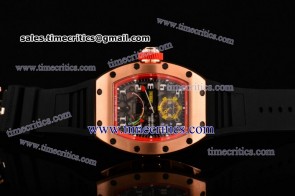Richard Mille TriRM107 RM036 Skeleton Dial Rose Gold Watch