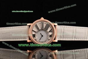 Cartier Tri0817033 Rotonde De White Dial Rose Gold Watch
