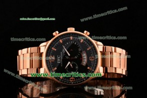 IWC Tri0817044 Portuguese Black Dial Rose Gold Watch