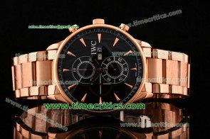 IWC Tri0817046 Portuguese Black Dial Rose Gold Watch