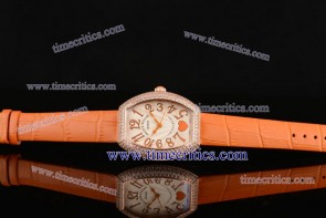 Franck Muller TriFAM235 Heart White Guilloche Dial Rose Gold Watch
