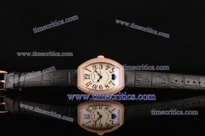 Franck Muller TriFAM238 Heart White Guilloche Dial Rose Gold Watch