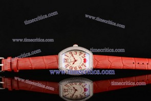 Franck Muller TriFAM245 Heart White Guilloche Dial Steel Watch