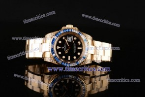 Rolex TriROL361 GMT-Master Yellow Gold Black Watch