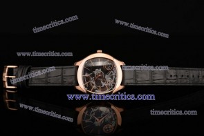 Piaget TriPIA388 Emperador Coussin XL Rose Gold Black Watch
