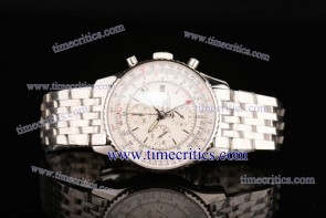 Breitling TriBRL450 Navitimer World Steel White Watch