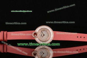 Chopard TriCHP021 Happy Diamond Rose Gold Red Leather White Watch