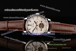 Patek Philippe TriPP1019 Grand Complications White Dial Brown Leather Steel Watch