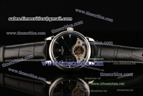 Patek Philippe TriPP1020 Grand Complications Black Dial Black Leather Steel Watch