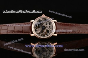 Cartier TriCAR29005 Rotonde De Skeleton Dial Rose Gold Watch