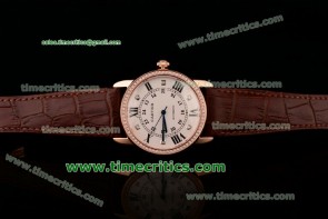 Cartier TriCAR88020 Ronde Solo White Dial Rose Gold Watch