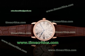 Cartier TriCAR88022 Ronde Solo White Dial Rose Gold Watch
