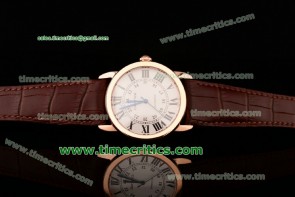 Cartier TriCAR88023 Ronde Solo White Dial Rose Gold Watch
