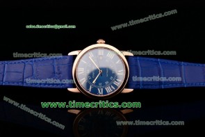 Cartier TriCAR88027 Ronde Solo Blue Dial Rose Gold Watch