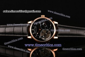 A. Lange & Sohne TriALS88016 Pour le Merite Black Dial Rose Gold Watch