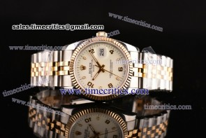 Rolex TriROX88020 Datejust White Dial Two Tone Watch (BP)