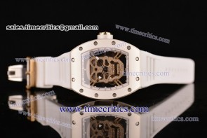 Richard Mille TriRM89009 RM 52-01 Diamonds Skull Dial Yellow Gold Watch 