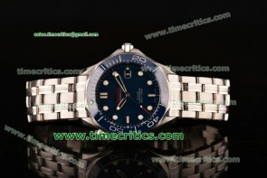 Omega TriOGA89010 Seamaster Diver 300 M Blue Dial Steel Watch (BP) 1:1 Original Best Edition