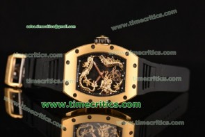 Richard Mille Tri89012 Tourbillon RM 057 Dragon Dragon Dial Yellow Gold Watch 1:1 Original