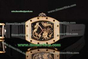 Richard Mille Tri89013 Tourbillon RM 057 Dragon Dragon Dial Yellow Gold Watch 1:1 Original