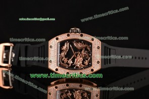 Richard Mille Tri89021 Tourbillon RM 057 Dragon Rose Gold Dragon Dial Rose Gold Watch 1:1 Original