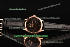 Jaeger-LECoultre TriJL89018 Master Black Dial Rose Gold Watch