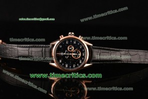 Tag Heuer TriTAG99006 Mikrograph Black Dial Rose Gold Watch