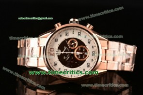 Tag Heuer TriTAG99016 Mikrograph White/Brown Dial Rose Gold Watch