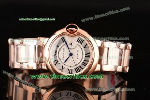 Cartier TriCAR99027 Ballon Bleu De Medium Silver Dial Rose Gold Watch ETA Coating