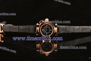 Cartier TriCAR99008 Pasha Black Dial Rose Gold Watch