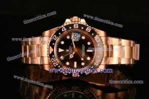 Rolex TriROX99041 GMT Master II Brown Dial Rose Gold Watch 