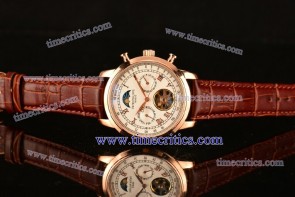 Patek Philippe TriPP88004 Grand Complication Calendar Moon Phases White Dial Rose Gold Watch