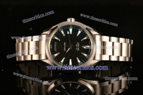 Omega TriOGA88020 Seamaster Aqua Terra Day-Date 1:1 Original (BP) Black Dial Steel Watch