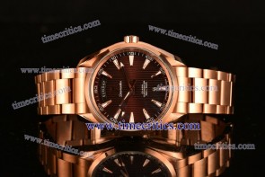 Omega TriOGA88021 Seamaster Aqua Terra Day-Date 1:1 Original (BP) Brown Dial Rose Gold Watch