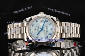 Rolex TriRox89048 Day Date II Sky Blue Dial Steel Watch