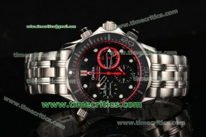 Omega TriOGA99015 Seamaster Diver 300M Chrono Black Dial Steel Watch