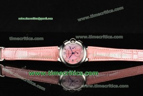 Cartier TriCAR99039 Ballon Bleu De Medium Chrono Pink MOP Dial Steel Watch