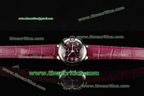 Cartier TriCAR99041 Ballon Bleu De Medium Chrono Purple Dial Steel Watch