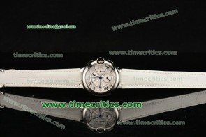 Cartier TriCAR99043 Ballon Bleu De Medium Chrono Silver Dial Steel Watch
