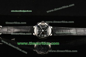Cartier TriCAR99044 Ballon Bleu De Medium Chrono Black Dial Steel Watch